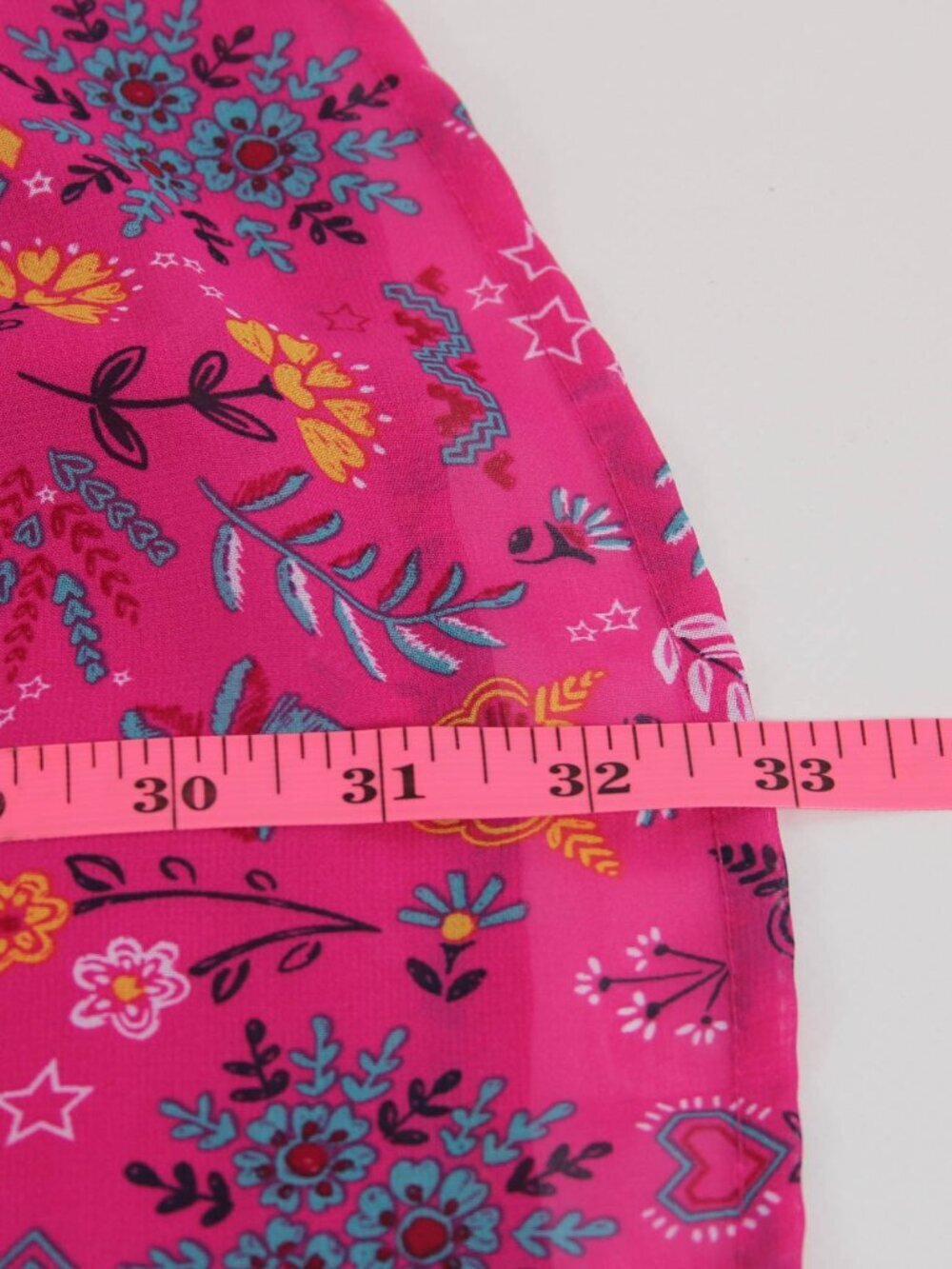 Wonder Nation Girls Pink Floral Dress L (10-12) Plus Ruffle Sleeve Boho - Picture 12 of 12